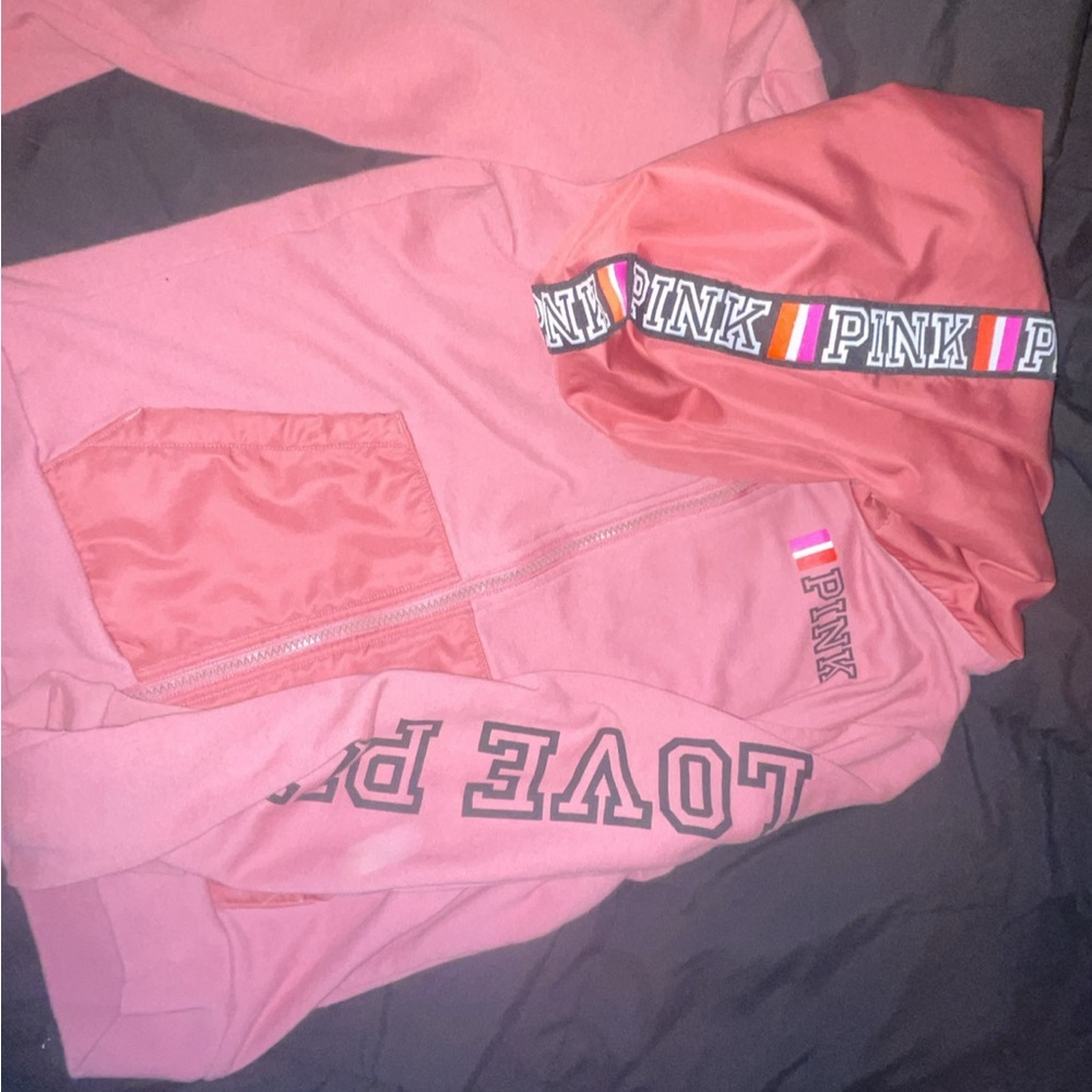 Pink Hoodie with Love Print